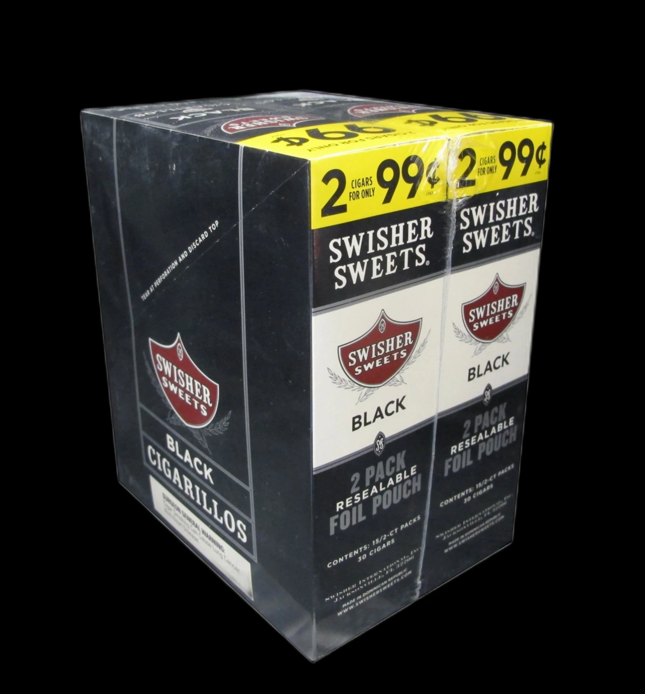 Swisher Sweets Black Cigarillos - Reseable Pouch